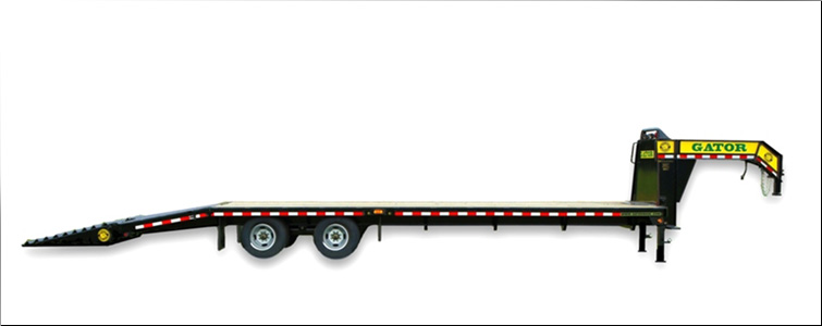 Gooseneck Flat Bed Equipment Trailer | 20 Foot + 5 Foot Flat Bed Gooseneck Equipment Trailer For Sale   Washington County, Tennessee